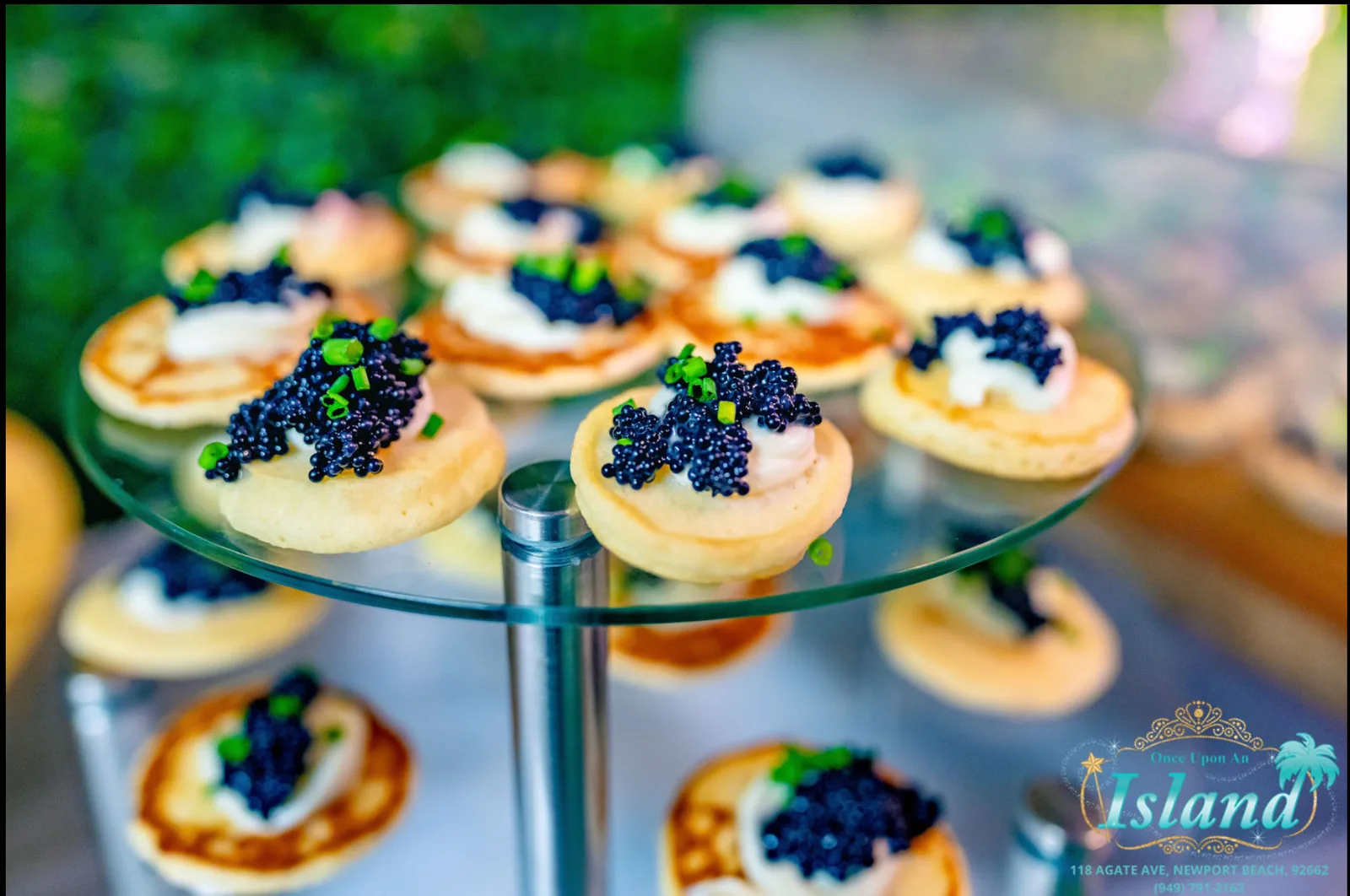 Elevated bites prepared for adult party guests