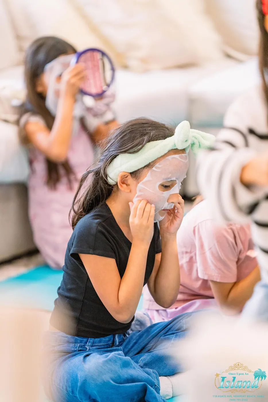 Sheet-mask time during the spa celebration