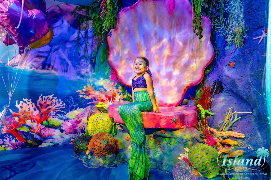 A real mermaid transformation at Once Upon an Island