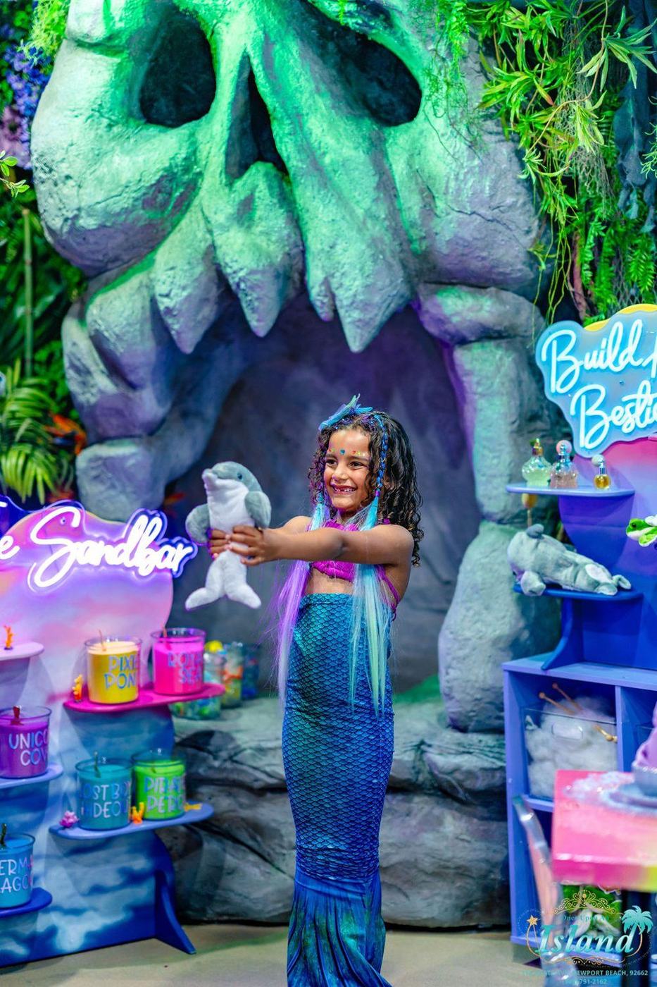 A real mermaid transformation at Once Upon an Island