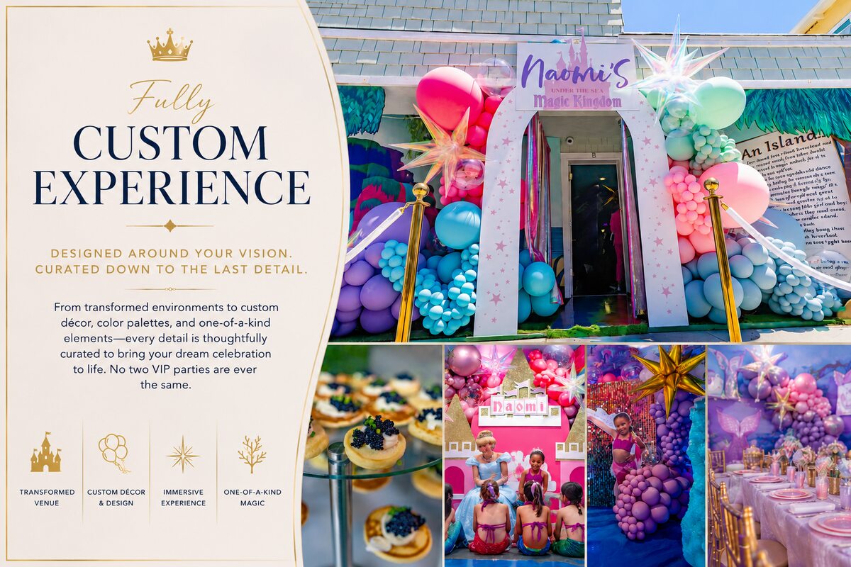 What every VIP Bespoke Experience includes &mdash; Fully custom experience