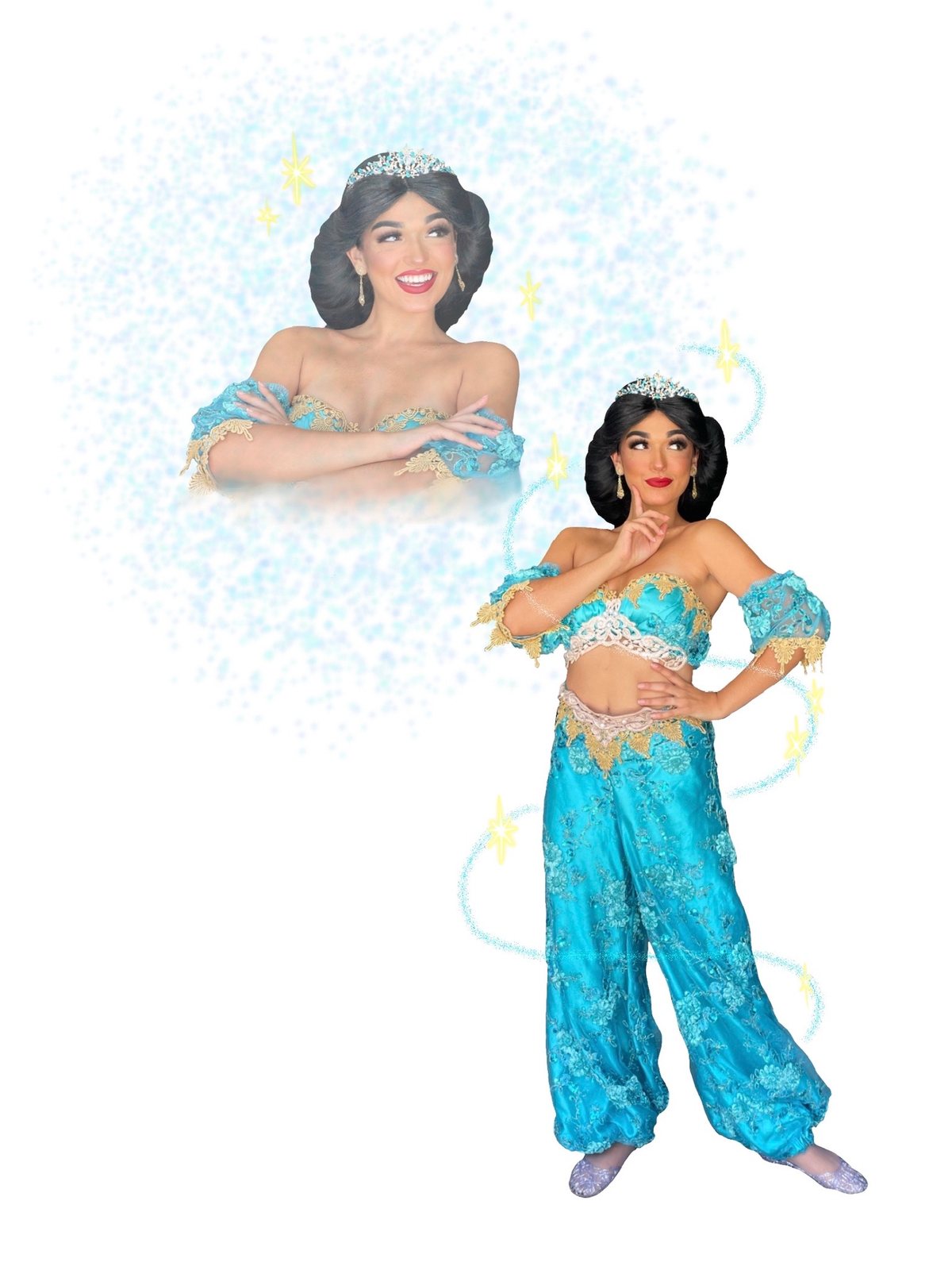 An Once Upon an Island traveling character, available for birthday parties across Orange County