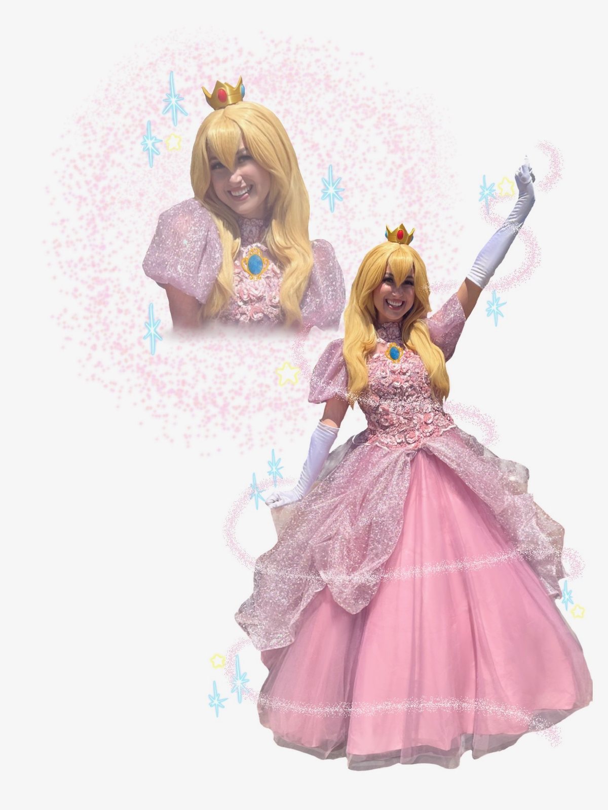The Mushroom Princess, a professional Once Upon an Island character available for birthday parties in Orange County