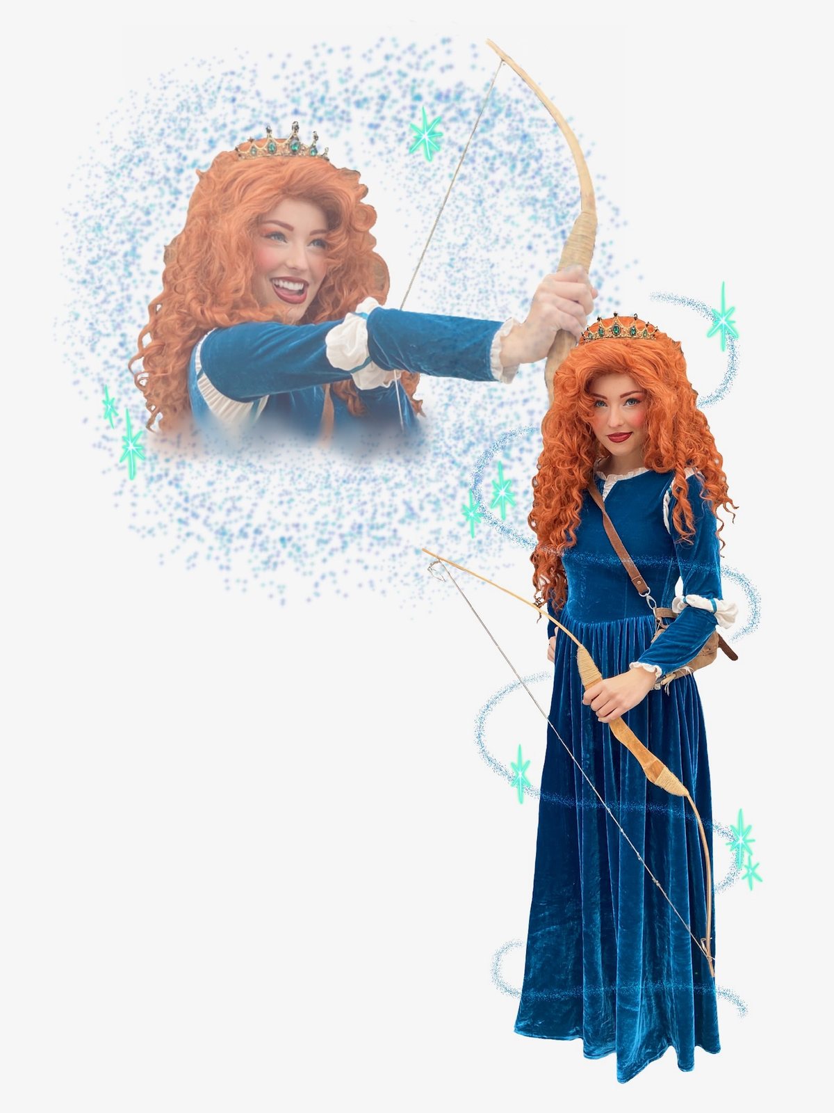 An Once Upon an Island traveling character, available for birthday parties across Orange County