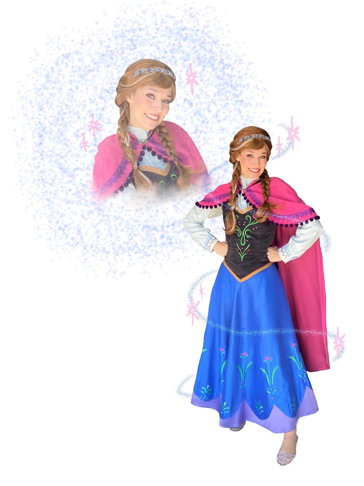 The Snow Princess, a professional Once Upon an Island character available for birthday parties in Orange County