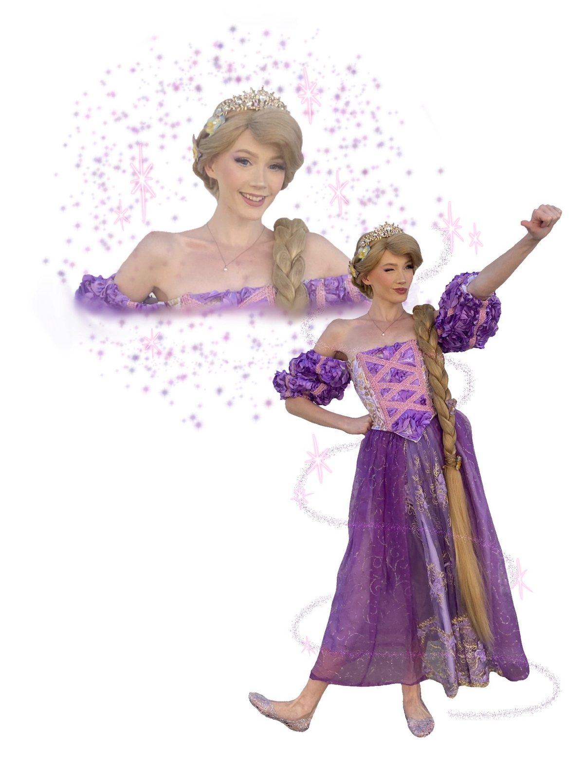 An Once Upon an Island traveling character, available for birthday parties across Orange County