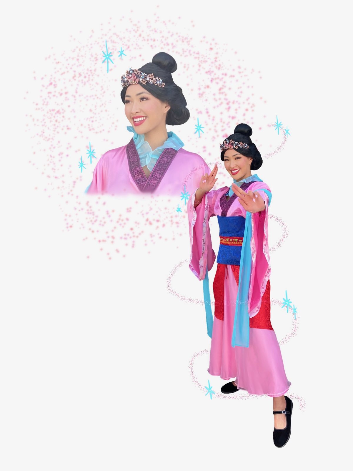 The Warrior Princess, a professional Once Upon an Island character available for birthday parties in Orange County