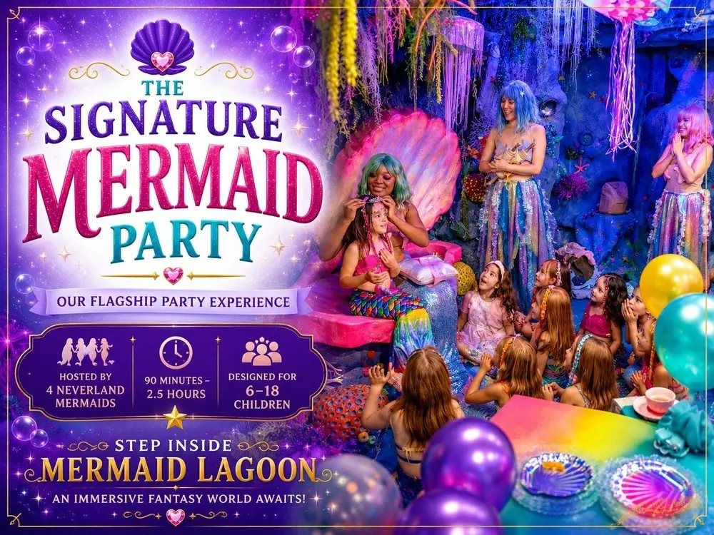 What every Signature Mermaid Party includes, card 1