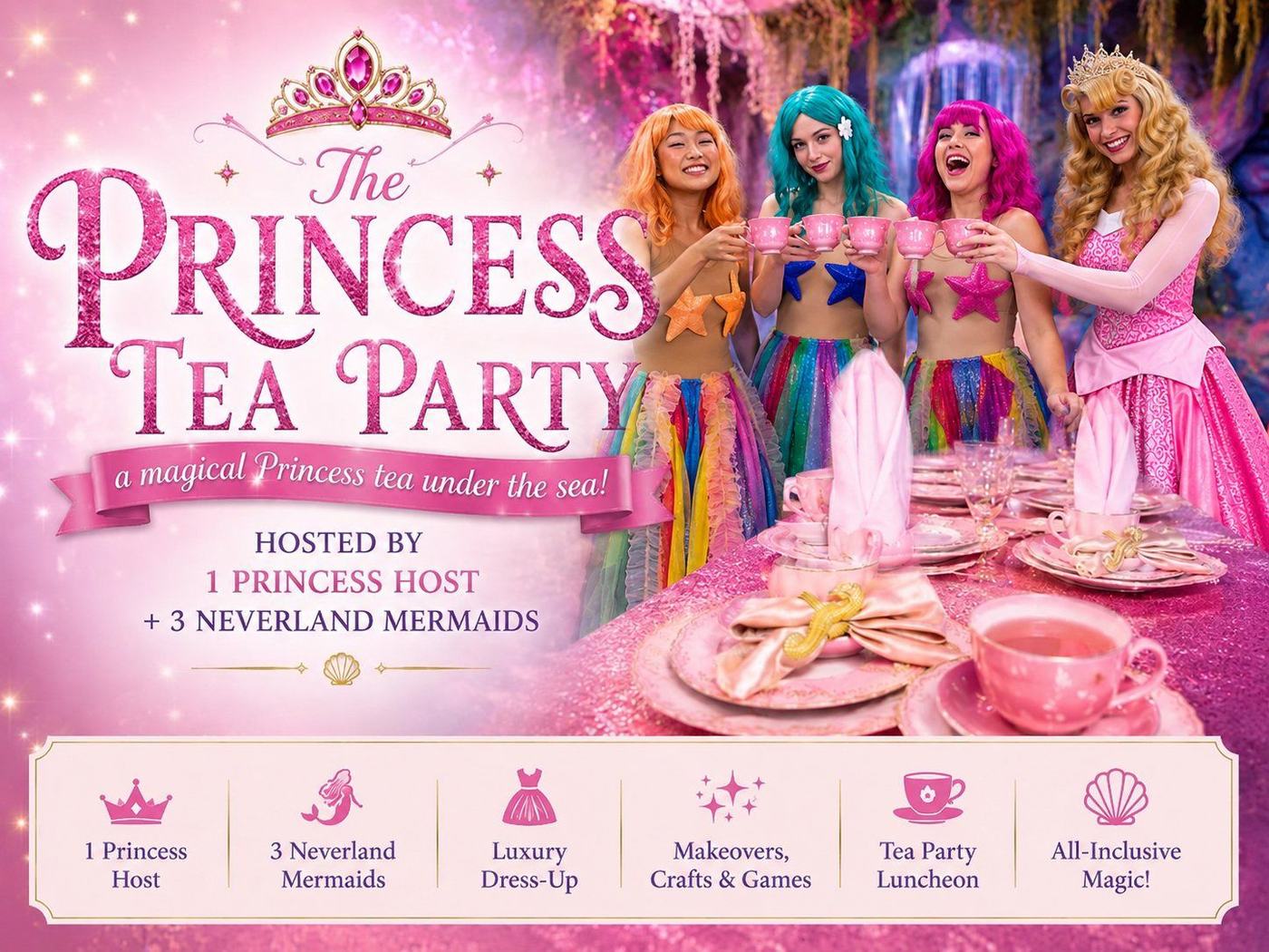 What every Princess Tea Party includes, card 2