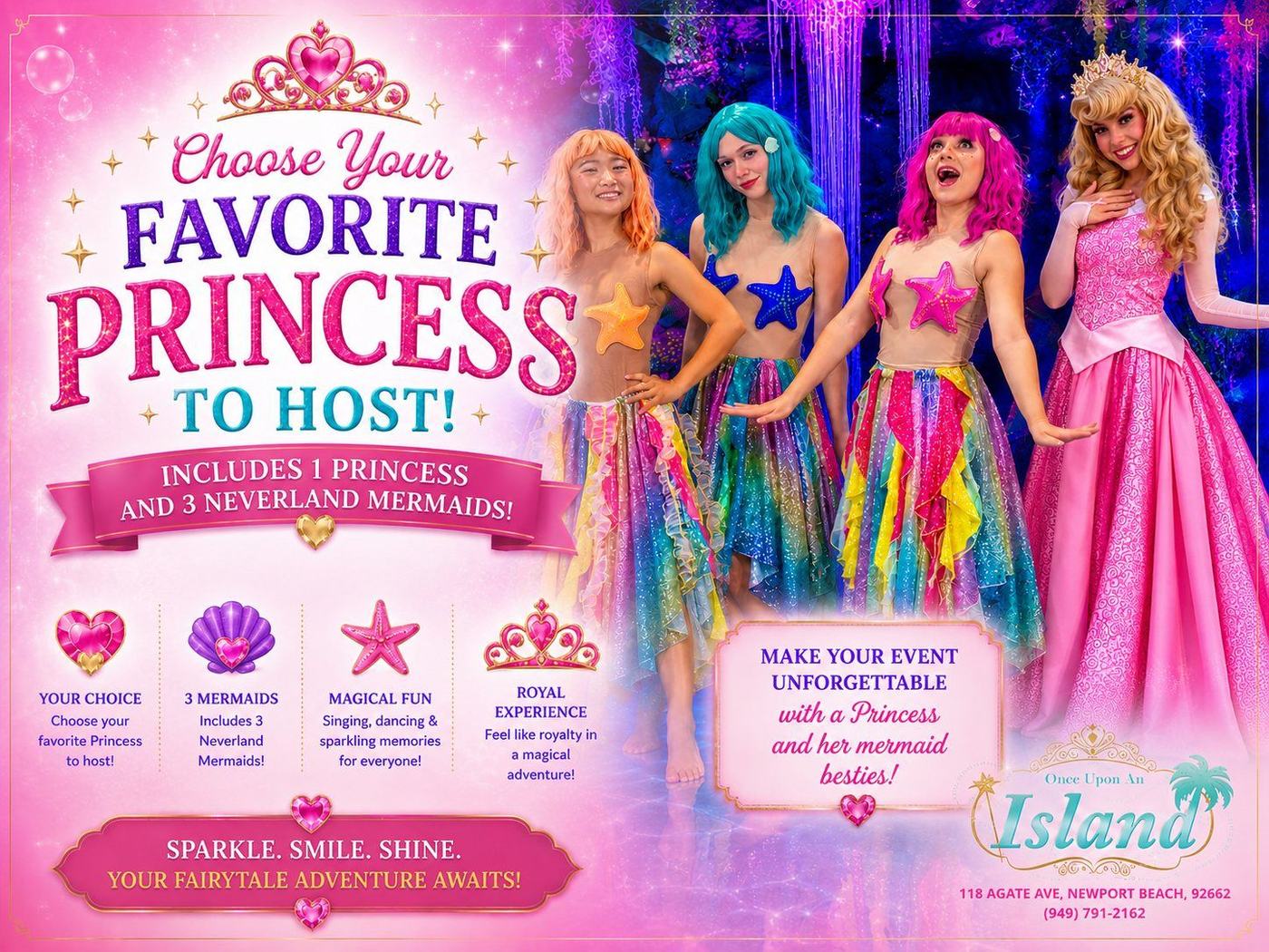 What every Princess Tea Party includes, card 5