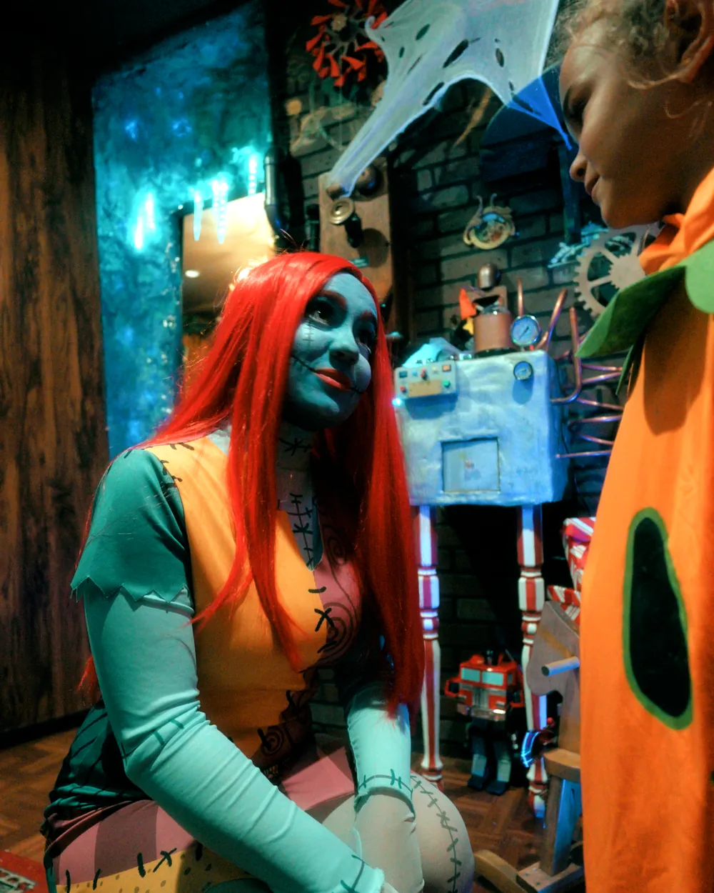 Sally in her laboratory at Halloween at the North Pole, photo 6