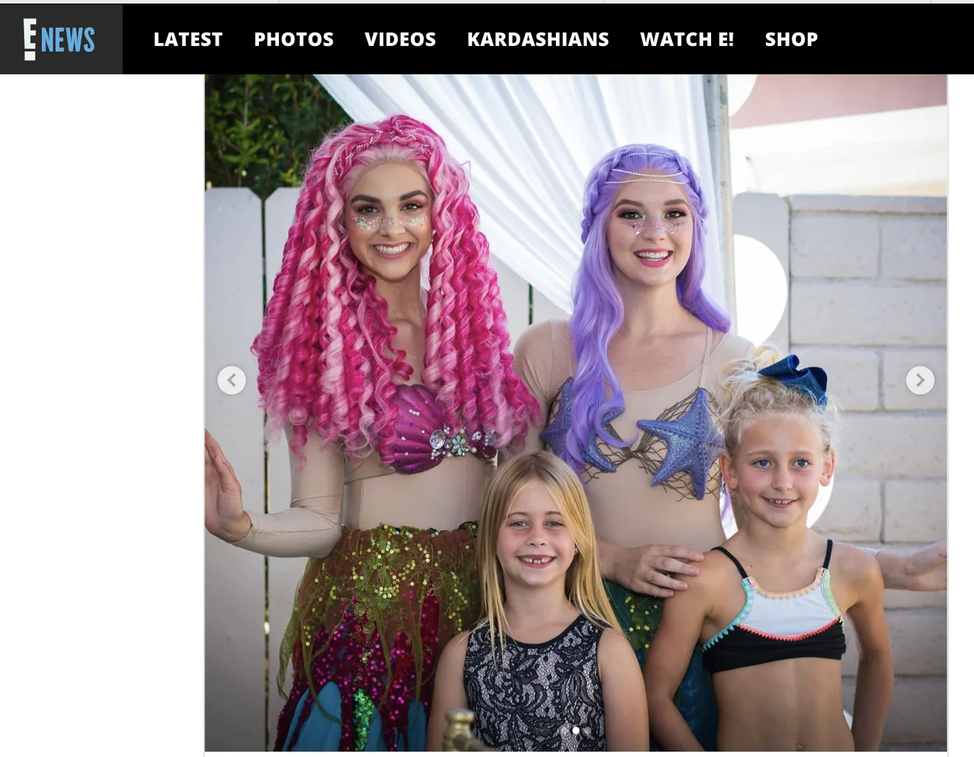 E! News coverage of the mermaid birthday party Once Upon an Island created for Tarek El Moussa's daughter