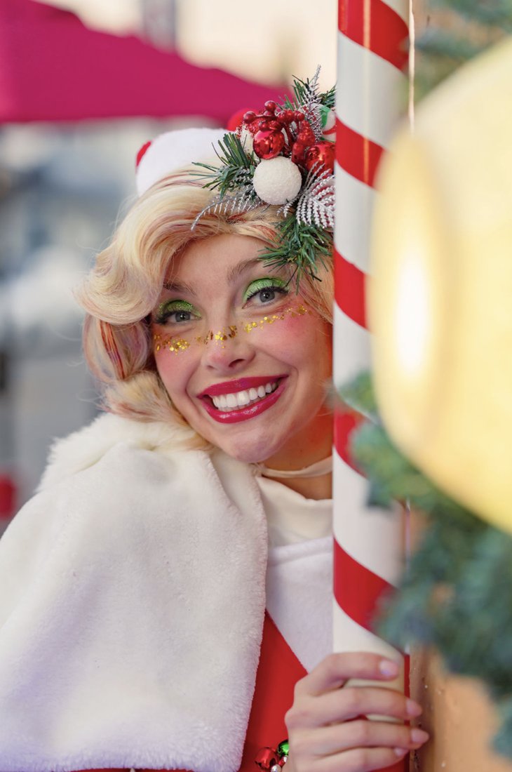 One of Santa&rsquo;s elves outside the North Pole portal
